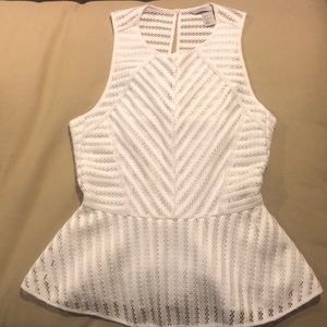 H&M white peplum top